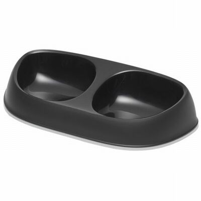 Moderna Sensibowl Kedi Mama Su Kabı Siyah 2x200 Ml 