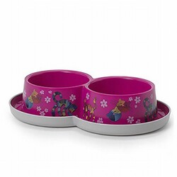 Moderna - Moderna Trendy Friends Kedi Mama Su Kabı Fuşya 2x350 Ml