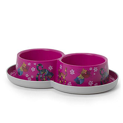 Moderna Trendy Friends Kedi Mama Su Kabı Fuşya 210 Ml