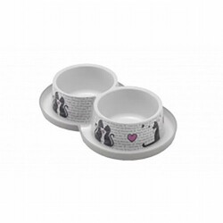 Moderna - Moderna Trendy Love Kedi Mama Su Kabı 2x350 Ml
