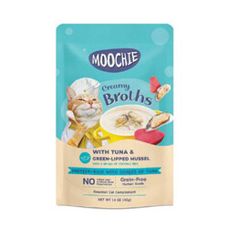 Moochie - Moochie Parça Ton Balık ve Yeşil Dudaklı Midye Tahılsız Kedi Çorbası 40 Gr 