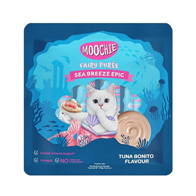 Moochie Ton Balıklı ve Palamutlu Sıvı Kedi Ödül Maması 25x15 Gr 