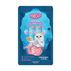 Moochie - Moochie Ton Balıklı ve Palamutlu Sıvı Kedi Ödül Maması 5x15 Gr 