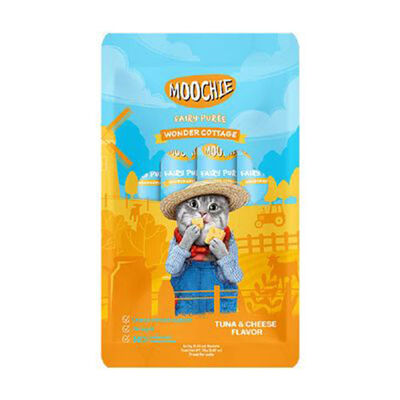 Moochie Ton Balıklı ve Peynirli Sıvı Kedi Ödül Maması 5x15 Gr 