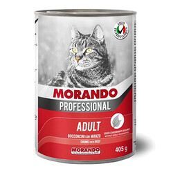 Morando - Morando Professional Biftekli Yetişkin Kedi Konservesi 12 Adet 405 Gr 