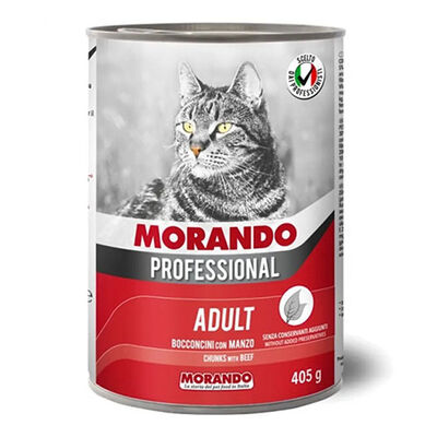 Morando Professional Biftekli Yetişkin Kedi Konservesi 12 Adet 405 Gr 