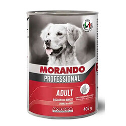 Morando - Morando Professional Gravy Biftekli Yetişkin Köpek Konservesi 12 Adet 405 Gr 
