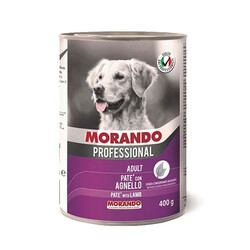 Morando - Morando Professional Pate Kuzu Etli Yetişkin Köpek Konservesi 12 Adet 400 Gr 