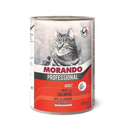 Morando - Morando Professional Pate Somonlu Yetişkin Kedi Konservesi 12 Adet 400 Gr 