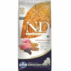 ND - N&D Ancestral Grain Kuzulu Yaban Mersinli Orta ve Büyük Irk Düşük Tahıllı Yavru Köpek Maması 12 Kg 