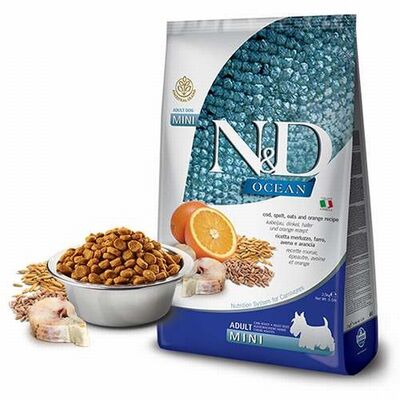 N&D Ancestral Grain Morina Balıklı ve Portakallı Küçük Irk Düşük Tahıllı Yetişkin Köpek Maması 2,5 Kg 
