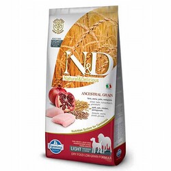 ND - N&D Ancestral Grain Orta ve Büyük Irk Tavuklu Narlı Düşük Tahıllı Light Köpek Maması 12 Kg 