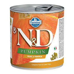 ND - N&D Pumpkin Balkabaklı Bıldırcınlı Tahılsız Yetişkin Köpek Konservesi 285 Gr