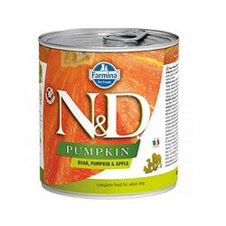 ND - N&D Pumpkn Balkabaklı Yaban Domuzlu ve Elmalı Tahılsız Yetişkin Köpek Konservesi 285 Gr