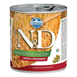 ND - N&D Ancestral Grain Tavuklu Narlı Düşük Tahıllı Yetişkin Köpek Konservesi 285 Gr