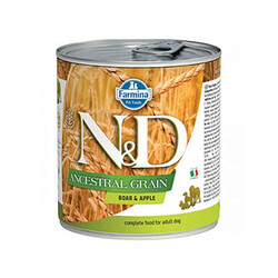 ND - N&D Ancestral Grain Yaban Domuzlu Elmalı Düşük Tahıllı Yetişkin Köpek Konservesi 285 Gr