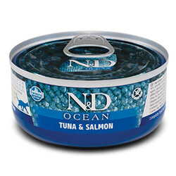 ND - N&D Ocean Ton Balıklı Somonlu Tahılsız Yetişkin Kedi Konservesi 70 Gr 