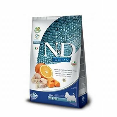 N&D Ocean Balkabaklı Balıklı Portakallı Küçük Irk Tahılsız Yetişkin Köpek Maması 7 Kg 