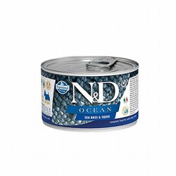 ND - N&D Ocean Levrek ve Mürekkep Balıklı Küçük Irk Tahılsız Yetişkin Köpek Konservesi 140 Gr 