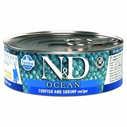 ND - N&D Ocean Pumpkin Balkabaklı Morina Balıklı Karidesli Tahılsız Yavru Kedi Konservesi 6 Adet 80 Gr 