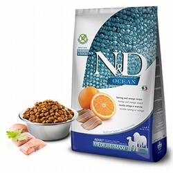 ND - N&D Ocean Ringa Balıklı Portakallı Medium Maxi Tahılsız Yetişkin Köpek Maması 2,5 Kg 