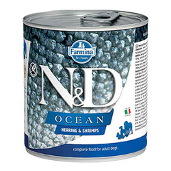 ND - N&D Ocean Ringa Balıklı ve Karidesli Tahılsız Yetişkin Köpek Konservesi 285 Gr