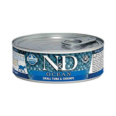 N&D Ocean Ton Balığı ve Karidesli Tahılsız Yetişkin Kedi Konservesi 80 Gr