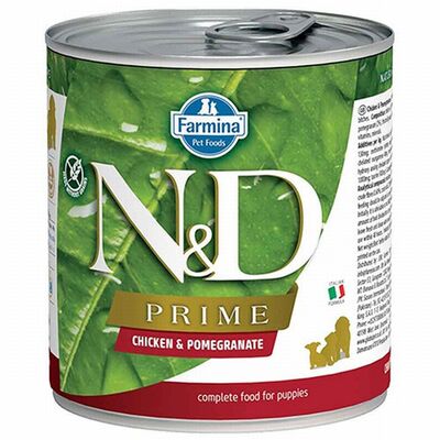 N&D Prime Tavuklu Narlı Tahılsız Yavru Köpek Konservesi 6 Adet 285 Gr 