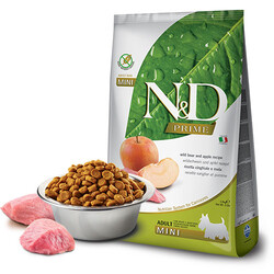 ND - N&D Prime Yaban Domuzlu Elmalı Küçük Irk Tahılsız Yetişkin Köpek Maması 7 Kg 