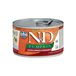 ND - N&D Pumpkin Balkabaklı Tavuklu ve Narlı Küçük Irk Tahılsız Yetişkin Köpek Konservesi 140 Gr