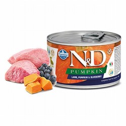 ND - N&D Pumpkin Balkabaklı Kuzulu Yaban Mersinli Küçük Irk Tahılsız Yavru Köpek Konservesi 6 Adet 140 Gr 