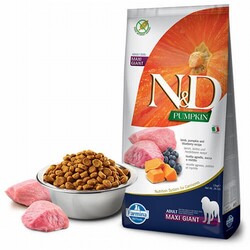 ND - N&D Pumpkin Balkabaklı Kuzulu Yaban Mersinli Maxi Giant Tahılsız Yetişkin Köpek Maması 12 Kg 