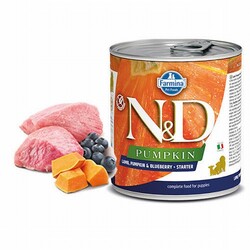 ND - N&D Pumpkin Balkabaklı Kuzulu Yaban Mersinli Starter Tahılsız Yavru Köpek Konservesi 6 Adet 285 Gr 