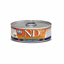 ND - N&D Pumpkin Balkabaklı Kuzulu Yaban Mersinli Tahılsız Yetişkin Kedi Konservesi 6 Adet 80 Gr 