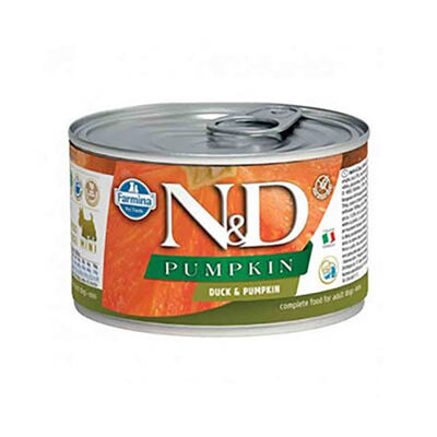 N&D Pumpkin Balkabaklı Ördekli Küçük Irk Tahılsız Yetişkin Köpek Konservesi 140 Gr
