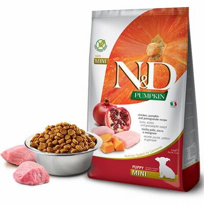 N&D Pumpkin Balkabaklı Tavuklu Narlı Küçük Irk Tahılsız Yavru Köpek Maması 2,5 Kg 
