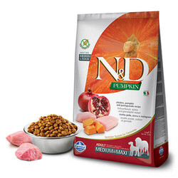 N&D - N&D Pumpkin Tahılsız Bal Kabaklı, Tavuk Etli Ve Narlı Orta Ve Büyük Irk Yetişkin Köpek Maması