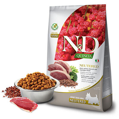 N&D Quinoa Ördekli Kısırlaştırılmış Küçük Irk Yetişkin Köpek Maması 2,5 kg 