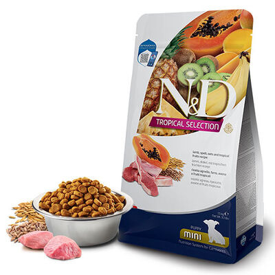 N&D Tropical Selection Kuzu Etli ve Tropikal Meyveli Mini Irk Yavru Köpek Maması 1,5 Kg 