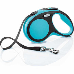 Flexi - New Comfort Otomatik Köpek Gezdirme Tasması Şerit Mavi