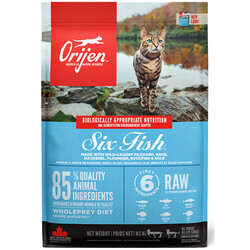 Orijen - Orijen Six Fish 6 Balıklı Tahılsız Kedi Maması Tüm Irk ve Yaşam Evreleri 1,8 Kg 