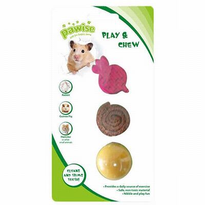 Pawise Ahşap ve Lif Yenilebilir Kemirme Oyuncağı No 2 