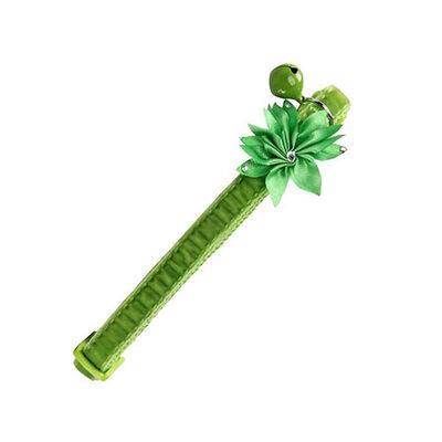 Pawise Çiçekli Kedi Boyun Tasması Yeşil 30 Cm 