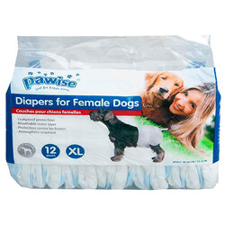 Pawise - Pawise Dişi Köpek Alt Bağlama Pedi XL 12 Adet 