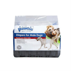 Pawise - Pawise Erkek Köpek Çiş Pedi Large Siyah 12 Adet 