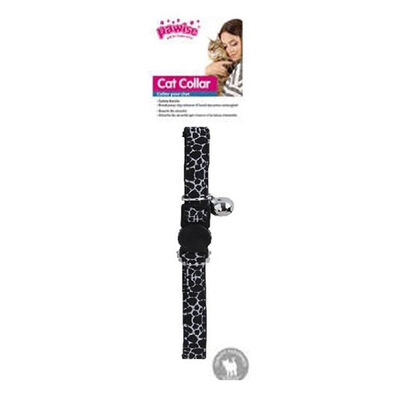 Pawise Kedi Boyun Tasması Siyah Beyaz Mermer Desenli 20-30 Cm 