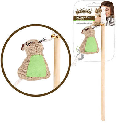 Pawise Nature First Kedi Oltası Fareli 35,5 Cm 
