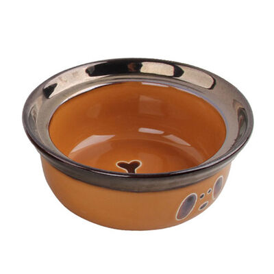 Pawise Seramik Köpek Mama Kabı Turuncu 1100 Ml 