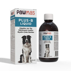 Pawmas - Pawmas Plus-B Liquid Köpekler için Tüy Dökülmesini Azaltıcı Biyotin ve Çinko Damlası 50 Ml 