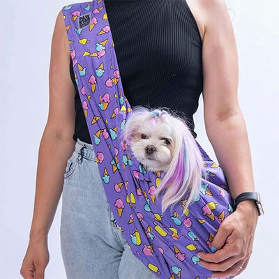 Pawstar Ice Cream Crossbody Küçük Irk Köpek Taşıma Çantası 50x15x20 Cm 